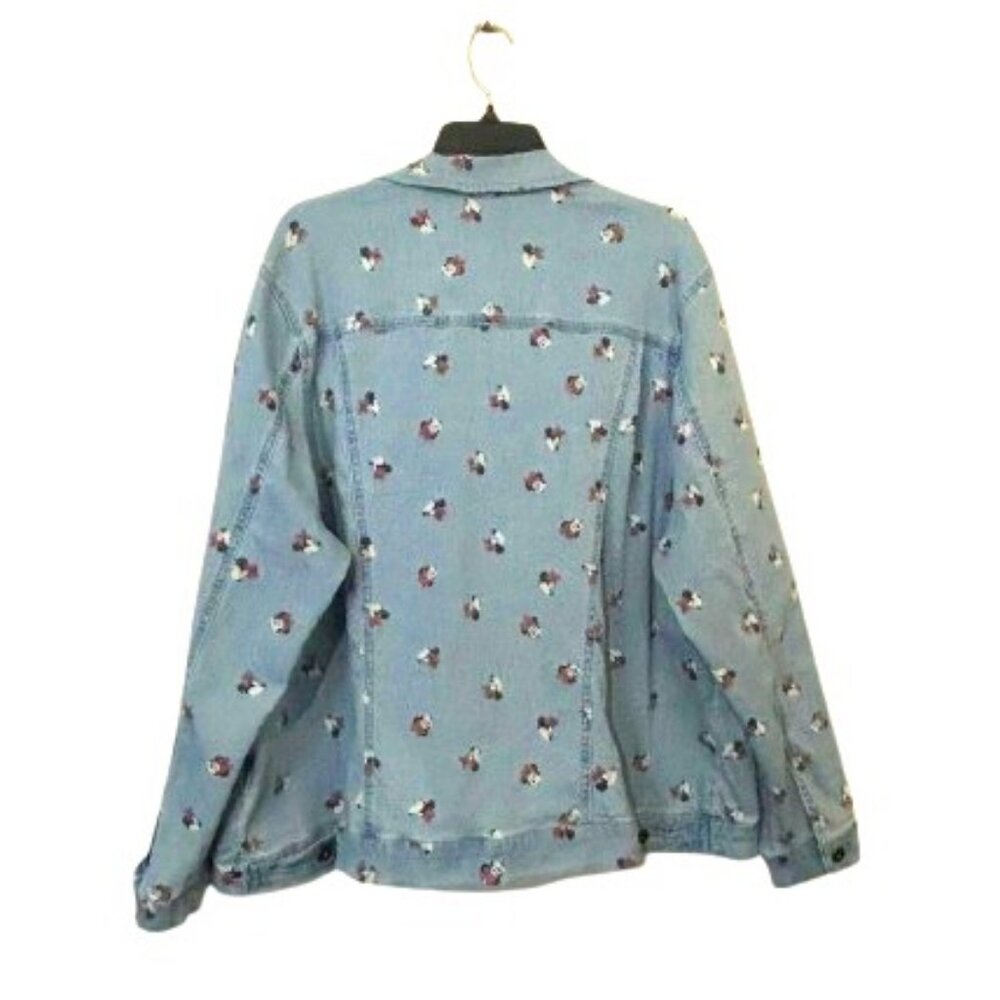 Disney Parks Womans Minnie Mouse Stretch Denim Jean Jacket SZ 2X - Picture 2 of 15